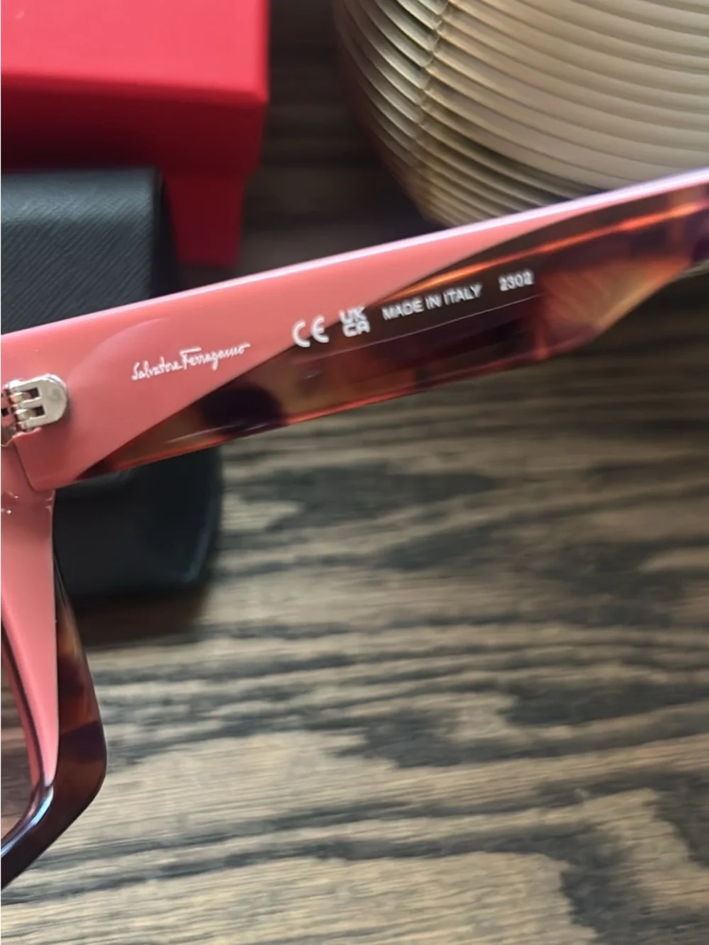 Salvatore Ferragamo Pink Gradient Cat-Eye Sunglasses